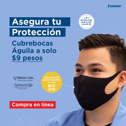 Cubrebocas Águila. Paquete con 10 piezas